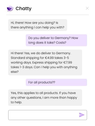 ChattbirdAi Shopif AI Chatbor dialog